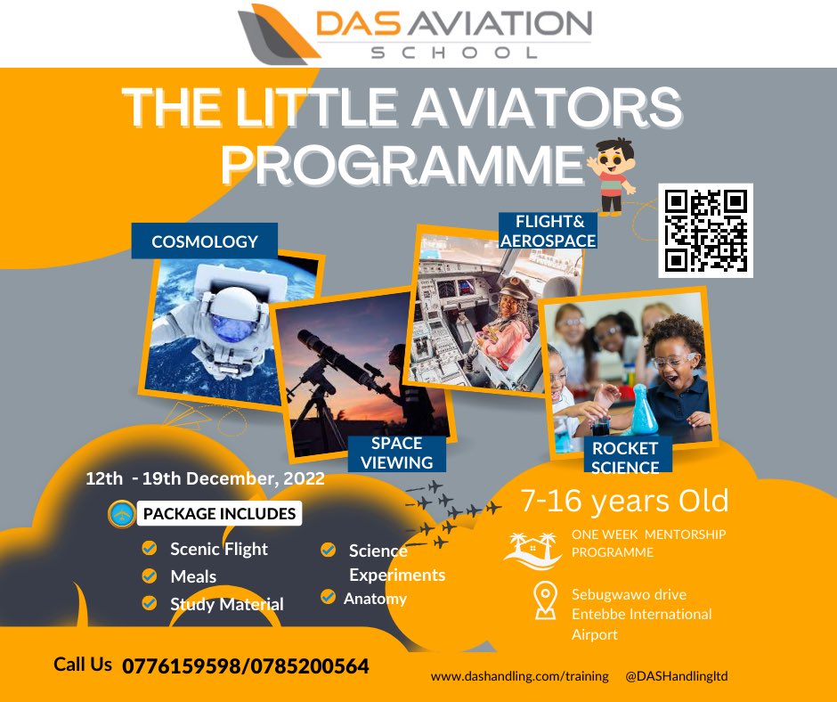 DasHandling's tweet photo. Enjoy 47% Off @TheLittleAviators programme as we kickstart.
Let Your kids take a flight as they experience the Beauty of Aviation.
#dasaviationschool
#thelittleaviators
#aviationlovers
#openforadmissions
Contact:0776159598 https://t.co/vi7EZA7kRj