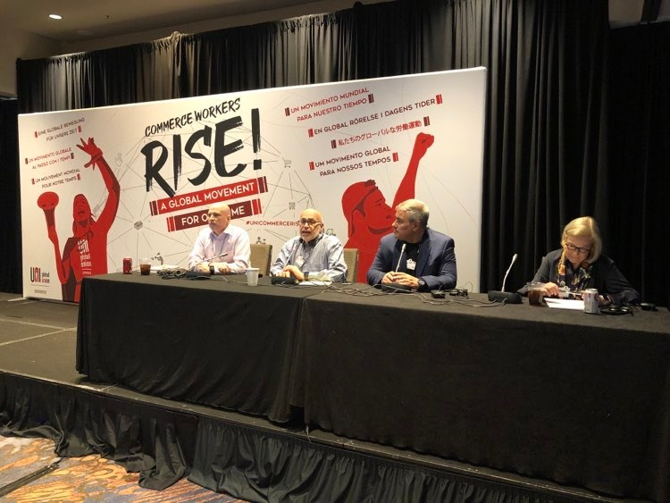 📌President of UNI Commerce, <a href="/sappelbaum/">Stuart Appelbaum</a> opened the last global steering committee meeting before our global conference: "During pandemic, our workers said enough and started rising up. We must seize this moment and build a stronger labor movement over it."
#UNICommerceRise