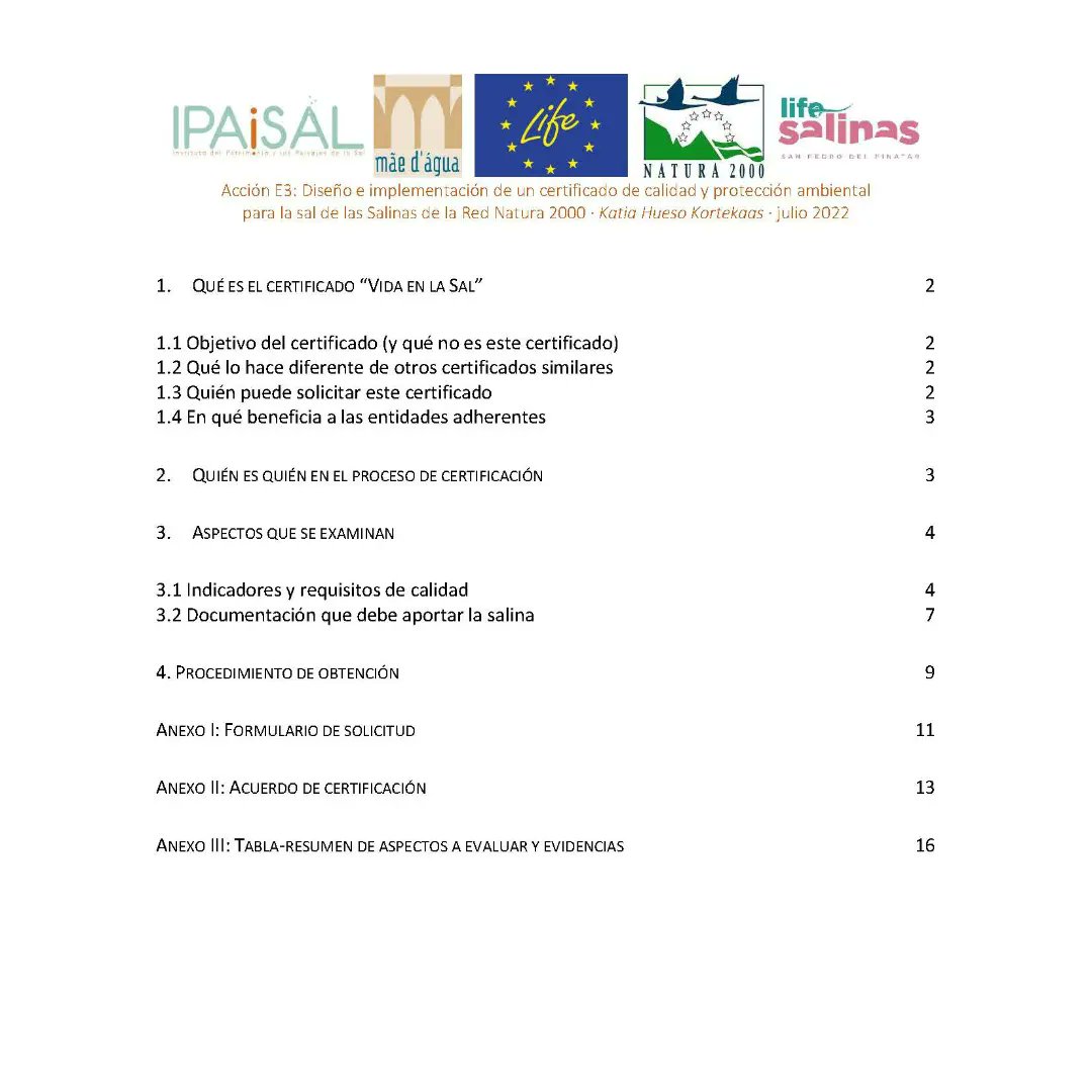 LSalinas184's tweet photo. En el marco del Proyecto #lifesalinas184 se ha realizado una amplia difusión del certificado de calidad y protección ambiental para la sal de las salinas de la Red Natura 2000, difundido a todos los paises de la Unión Europea y candidatos, así como a todas las comunidades https://t.co/UttJnamquE