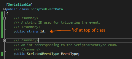 OVRLRD_VR's tweet photo. Just discovered a fun feature of #unity - if you give your serializeable classes an 'Id' string and put it at the top of the class file, Unity will automatically use it to name instances of the class in the inspector. Massively helpful for long lists of things #unitytips #gamedev https://t.co/izWbq2ry5U