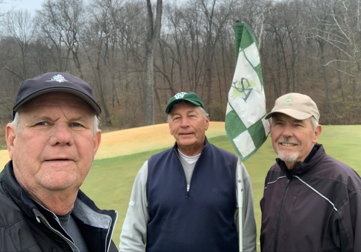 bkpounds's tweet photo. December golf with John Wichlenski and Bill Reeves at the Country Club of St. Albans @ccofstalbans.  Cold and damp, but at least getting some exercise. https://t.co/sDlFeKwI0Z