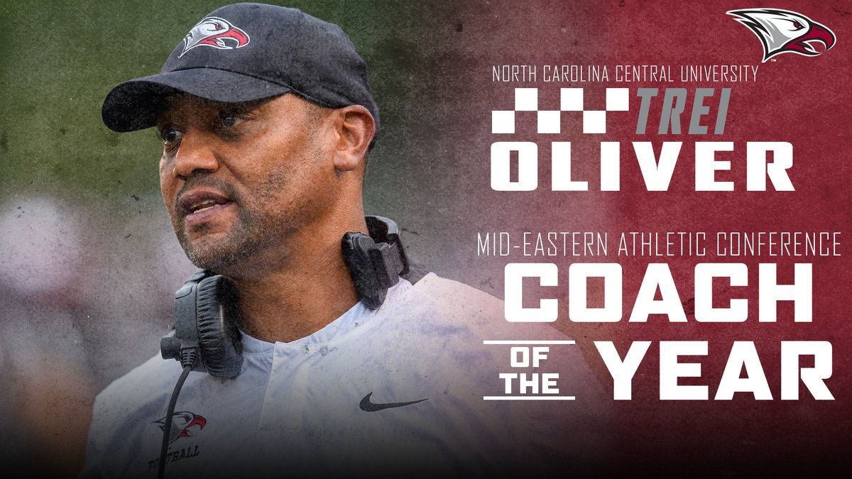 NCCUAthletics's tweet image. HISTORIC! For just the second time in @MEACSports history, the MEAC Offensive and Defensive Players of the Year, Offensive Lineman of the Year, and Coach of the Year award winners are all from the same team - North Carolina Central University!

@NCCU_Football #BeGREAT