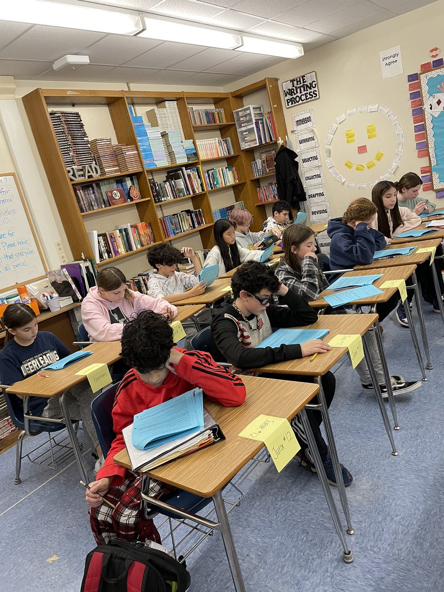 More photos from today—7th graders reading 12 Angry Men. #grade7 #weareBethpage <a href="/MrsLaRosa_JFK/">Mrs. LaRosa</a>
