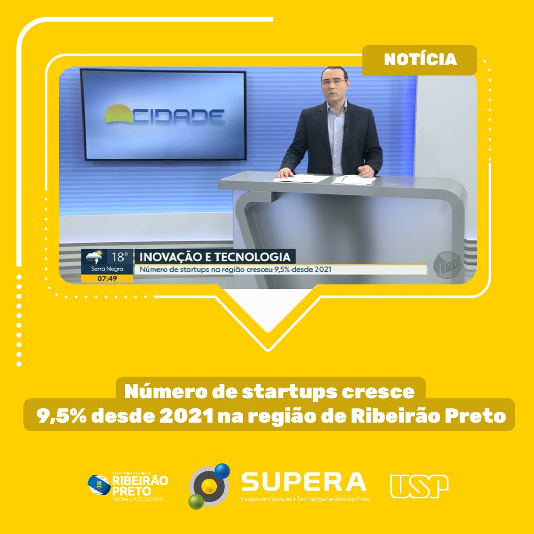 superaparque's tweet photo. MAPEAMENTO DO ECOSSISTEMA É DESTAQUE NA EPTV GLOBO
Reportagem abordou o crescimento do ecossistema de inovação regional, constatado em estudo conduzido pelo SUPERA Parque.
Confira no link:
https://t.co/0XC3s1WY4x
#superaparque #eptv #startups #mapeamento https://t.co/pzBlQDR4OE