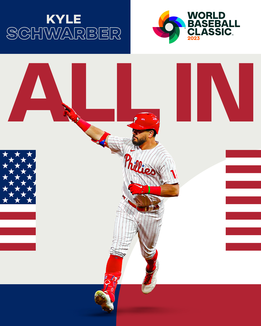 MLB on X: Kyle Schwarber is #ALLIN to make a run at a repeat for Team USA.   / X