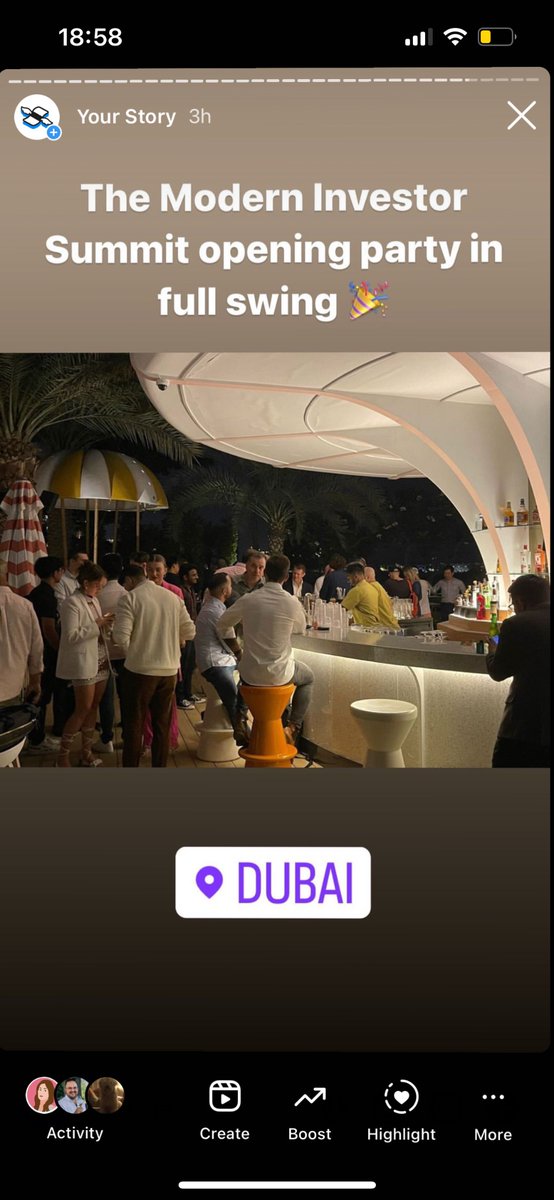This is wild. 

<a href="/Katecommunity/">Kate</a> bringing IRL events back to <a href="/finimize/">Finimize</a>.

Just 100 people meeting up to discuss investing, by a pool, in Dubai.