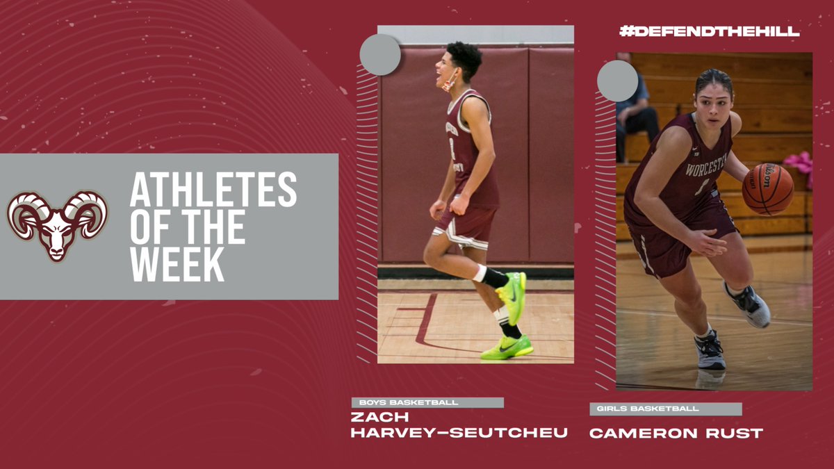 This week's Athletes of the Week are <a href="/WA_VBB/">Worcester Basketball</a>'s  Zach Harvey-Seutcheu and @WorcesterGvbb 's Cameron Rust!

🏀 Harvey-Seutcheu brought great energy to the Boys Basketball team, helping them get off to a 4-0 start.

🏀 Rust had a game-high 25 points and 10 rebounds on Saturday.