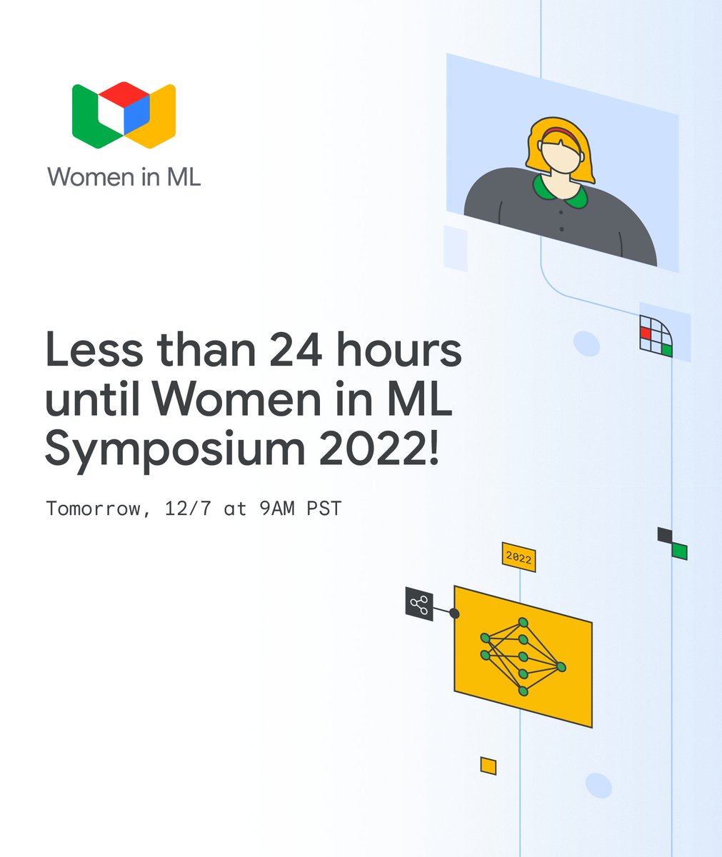 Are you ready? 

In less than 24 hours, incredible women in ML will share some exciting updates, career advice and discuss trending ML topics. 

Don't miss out ➡️ goo.gle/WomeninML