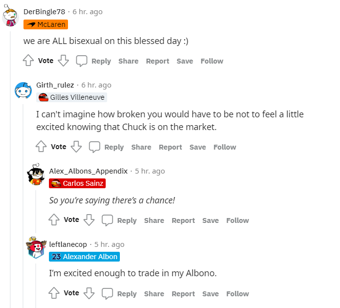 NO BC THE F1 REDDIT'S REACTION TO CHARLES' BREAK UP??? IM 😭😭😭😭