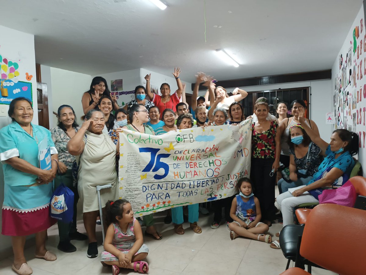 ONUHumanRights's tweet photo. Las integrantes de Unión de Mujeres Demócratas del Meta y Estudiantes de la Escuela de Alfabetización se preparan para conmemorar el #10DdiaDDHH #DíaDeDerechosHumanos #Villavicencio. Acompañamos. https://t.co/NUaKpCjGc8