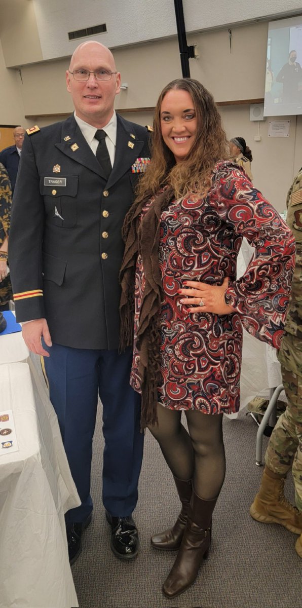crystalabasolo's tweet photo. Superintendent Breakfast this morning.  We also said goodbye to the longest JROTC/Leadership Instructor, Andy Trager. After he finishes this year, he will be dearly missed. East High was also represented this morning. #blueace #WpsProud @MrsBlueAce @WichitaUSD259 https://t.co/v9zWAcJRTU