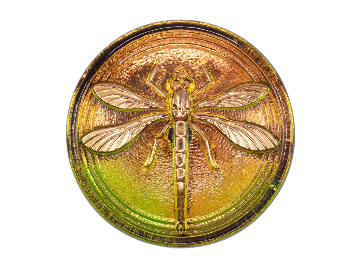 Scarabeads's tweet photo. Excited to share the latest addition to my shop: Hand Made Art Czech Glass Cabochon Pink-Green Vitrail Gold Dragonfly size 14, 31.5mm 1pc (14BUT15020-1p) #pink #crochet #gold #czechglassbuttons #beadcolor #highqualitybeads #pinkbeads #forh https://t.co/tQxn7ZXbMd
