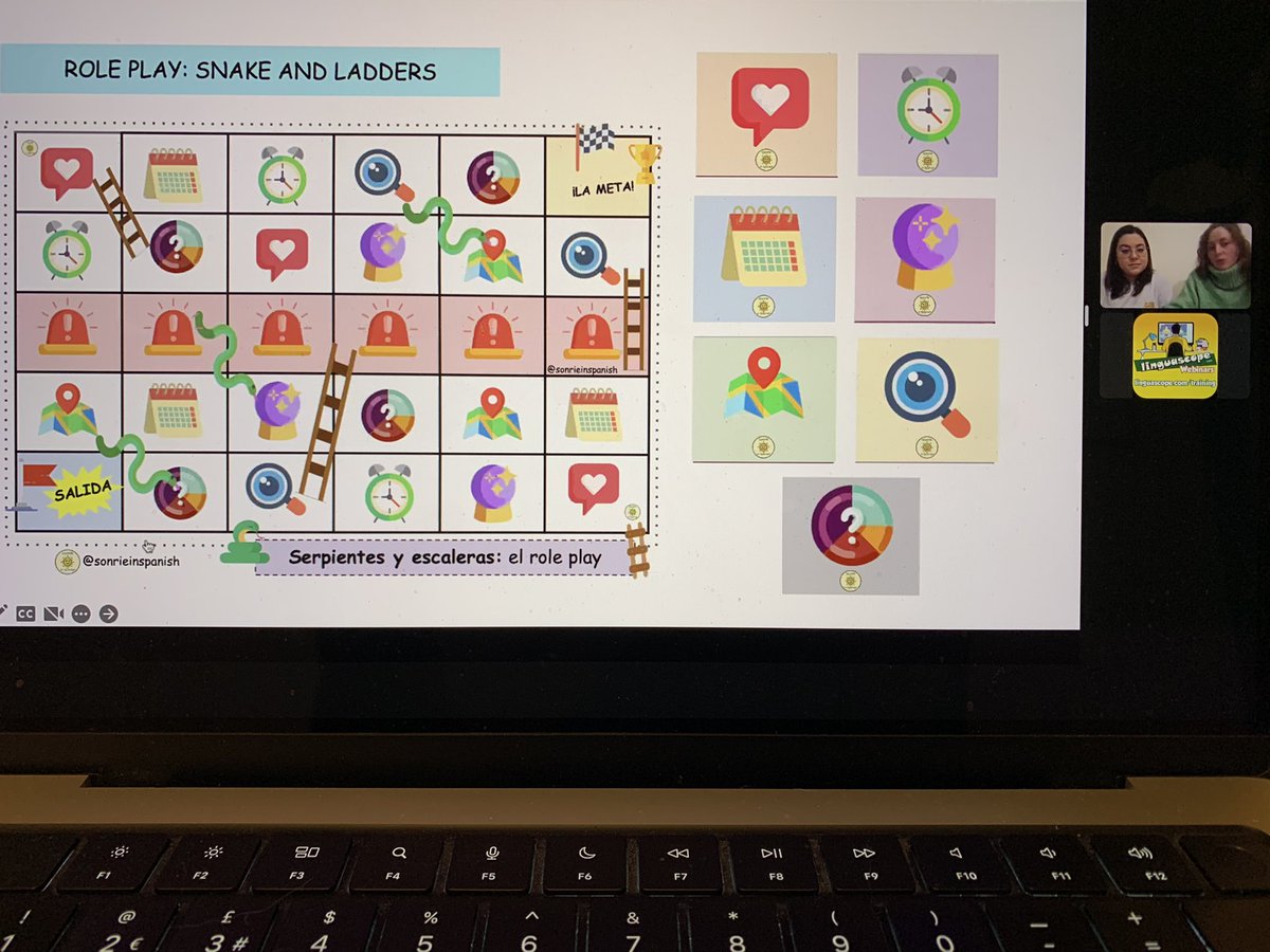CristaHazell's tweet photo. A few brilliant ideas for #gcse #speaking from @sonrieinspanish in tonight’s @linguascope webinar with a few #speakinghacks to get learners motivated #quickwins #snakesandladders #gamifyit lovely ideas to engage &amp; involved in speaking https://t.co/siwQo899PT