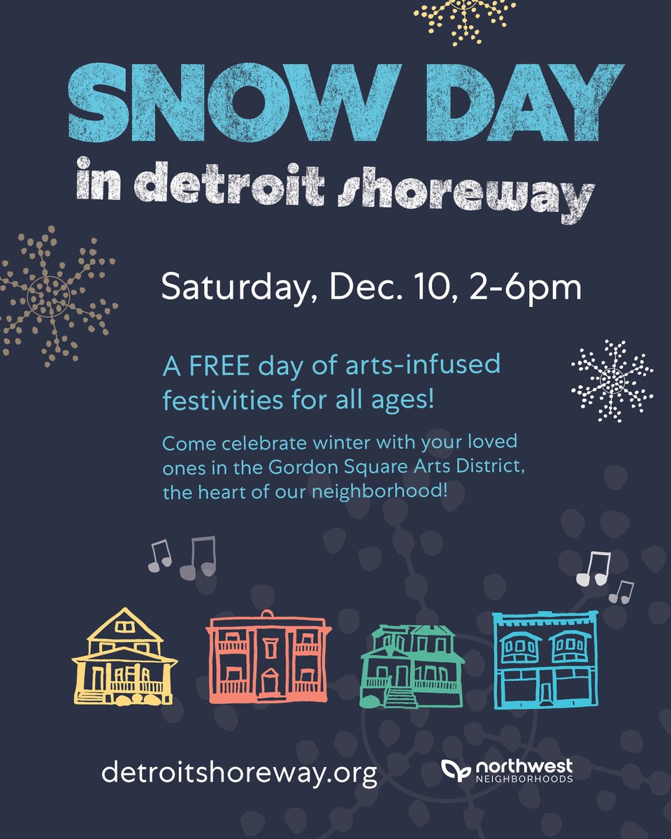 FREE this Saturday, it's Snow Day in Detroit Shoreway! ❄️ Schedule, trolley, all-ages activities, volunteer sign-up and more here: detroitshoreway.org/snowday