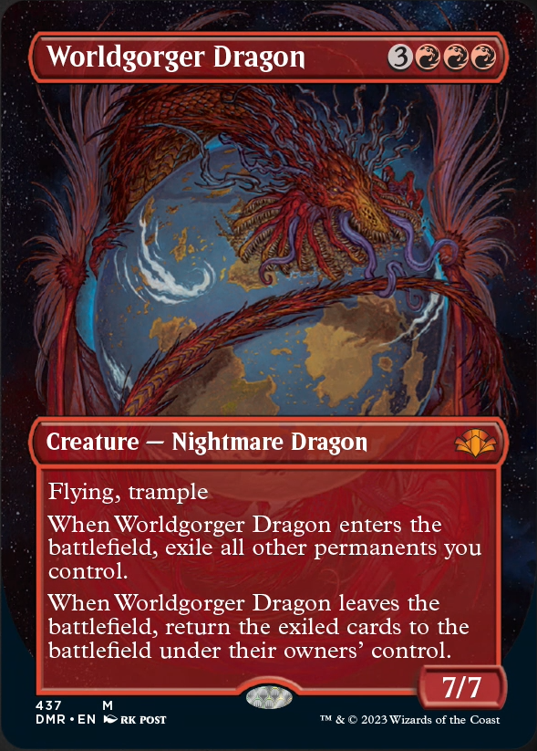 ネイビーシー ☆MTG☆世界喰らいのドラゴン 拡張 foil 日本語