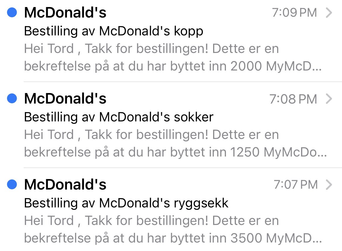 tordeman's tweet photo. Julegave til fruen ✅ takk @McDonaldsNorge https://t.co/qSqXbgLH8M