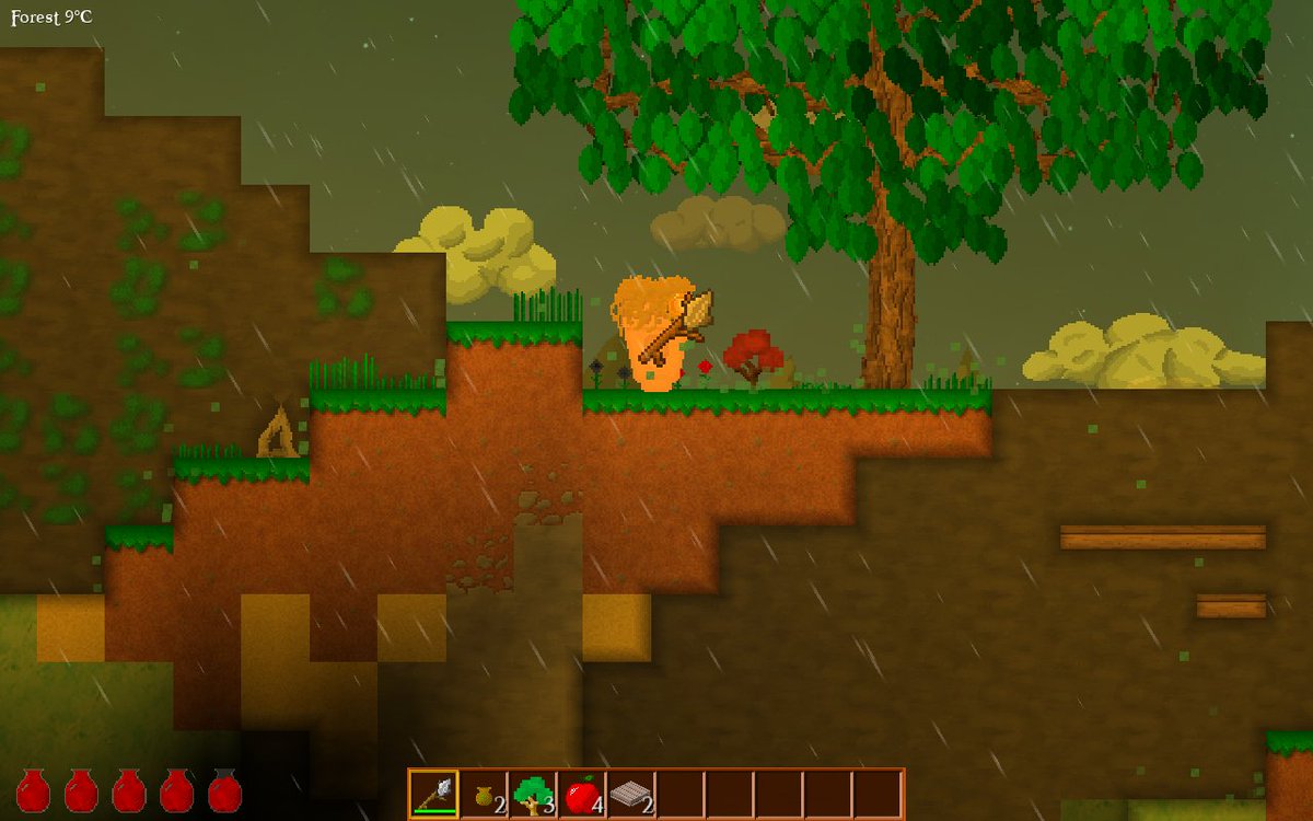 conczin's tweet photo. Daily SquareWorld screenshot - Planting a tree #gamedev #indiedev https://t.co/DJL3fbnk2q