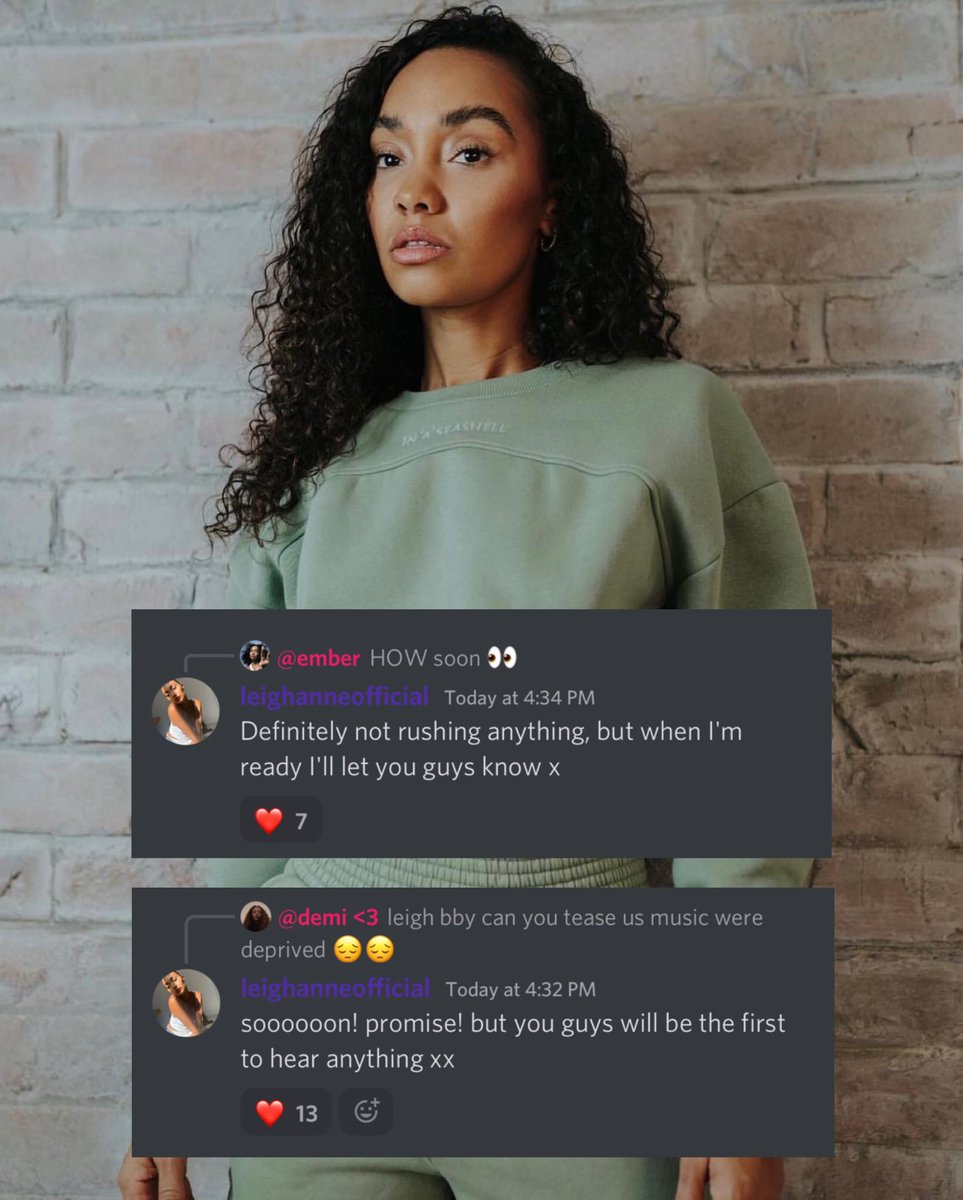 Leigh-Anne Pinnock has revealed on her Discord that her solo music will be coming “soon”, but she’s “definitely not rushing anything”. She added that her Discord community will be the first to hear any news.