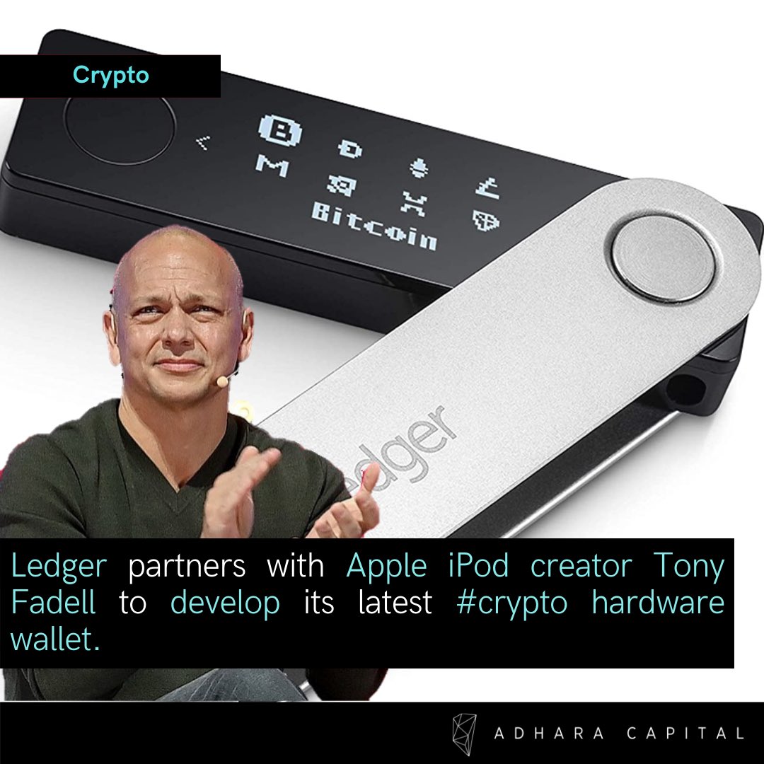 AdharaCapital's tweet photo. Ledger has recognized market sentiments and released a new product called the Ledger Stax. The new wallet is a collaboration with Apple iPod creator Tony Fadell. #Crypto https://t.co/PH9sYjRkvi