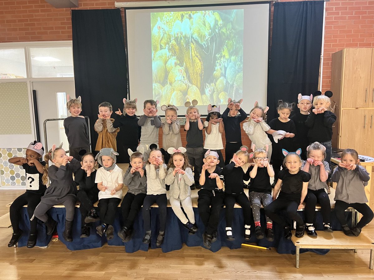 JDonaldsonClass's tweet image. This ‘nest’ of mice were fantastic today during our dress rehearsal. They are all looking forward to singing and dancing for you tomorrow. Morning performance starts at 9.30 and afternoon 1.30 😃