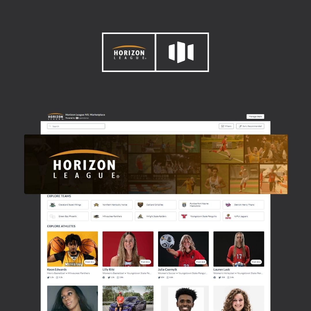 HorizonLeague's tweet photo. The Horizon League officially launched its League @opendorse marketplace today becoming the first conference to have a conference-wide marketplace exclusively for League student-athletes!

📰: https://t.co/h75XsGjCnp https://t.co/LbOJ2BYKPd