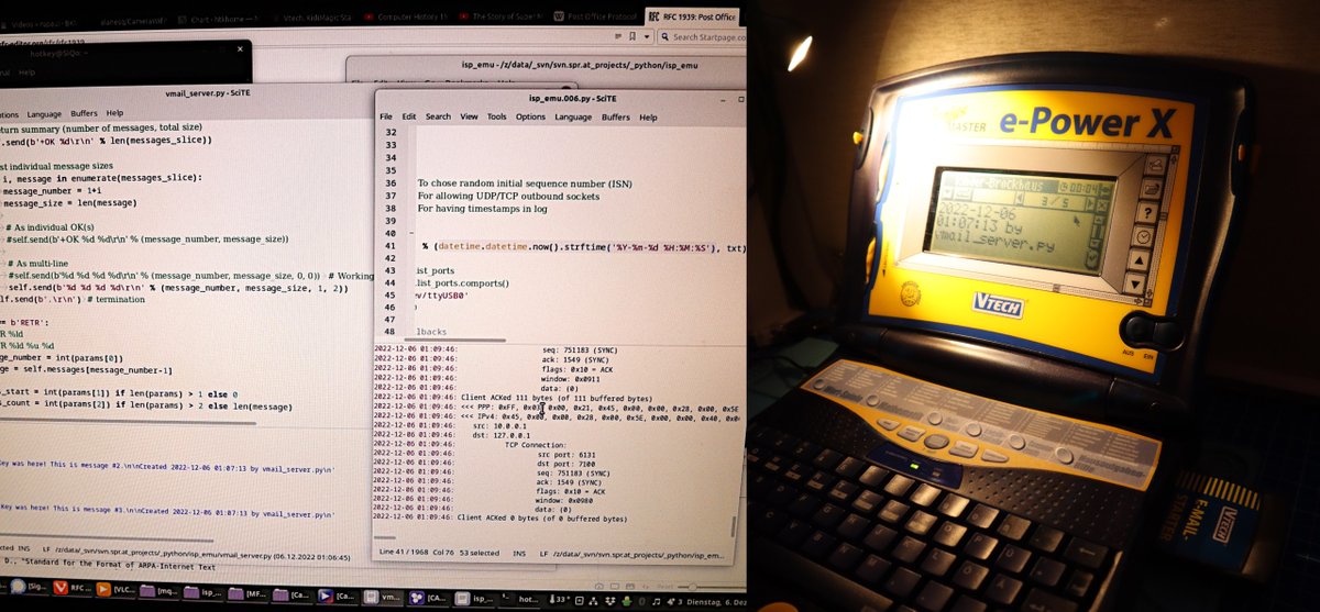 bali_gon's tweet photo. a friend of mine without twitter reverse engineered the mail protocol of the #vtech Genius MASTER e-Power X email client #z80 #lostech #retro #hardware #Retrogaming #retrogame #learnsoftware https://t.co/kGXkgfSwyc