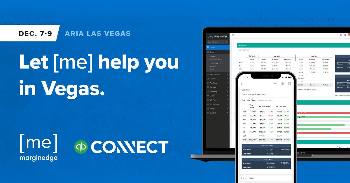 marginedge's tweet image. We will be in Las Vegas for #QBconnect this week! Let&apos;s meet up at our booth, D2, to chat about how we can automate back-office operations!

#QuickBooksSolutionProvider
hubs.la/Q01v6k3p0