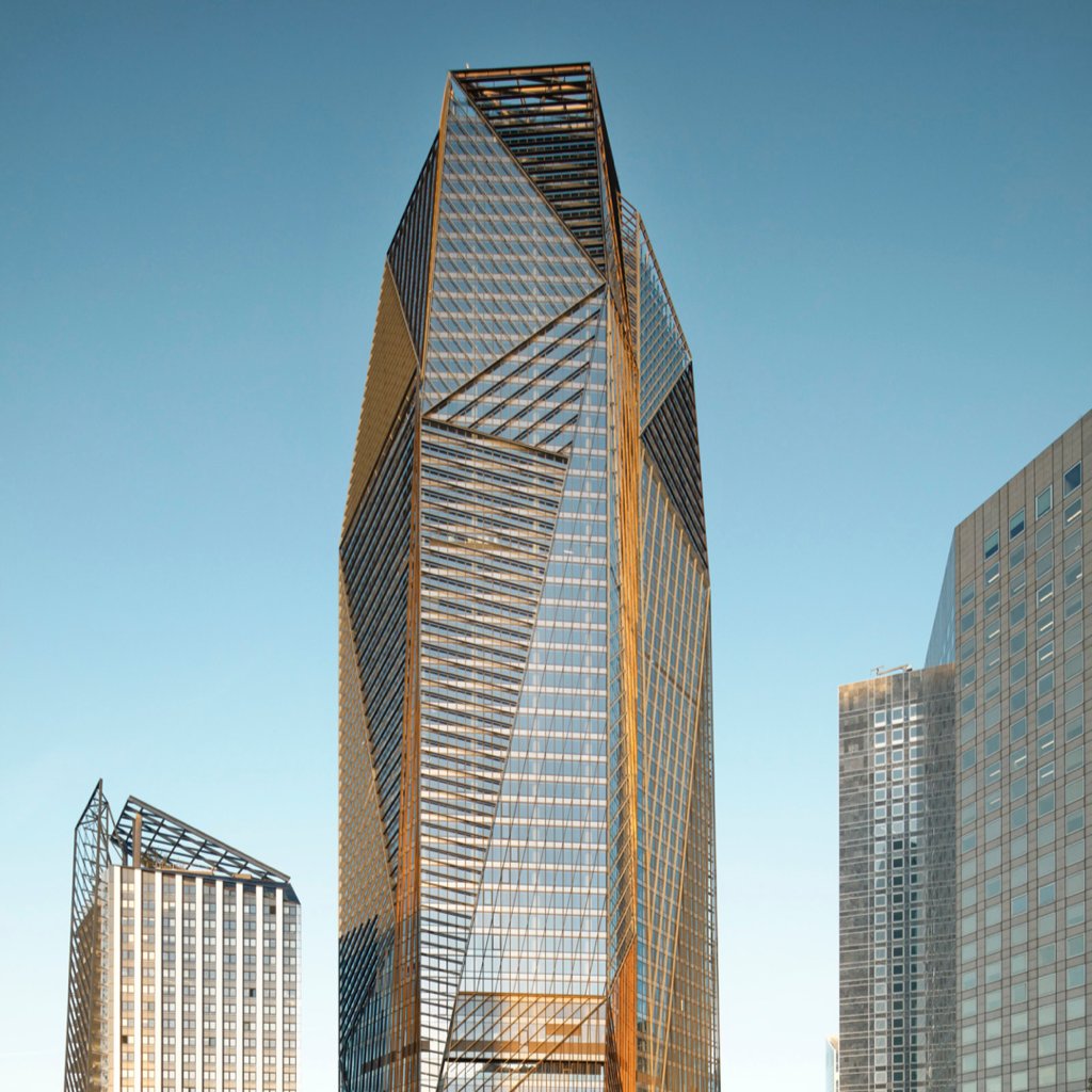 Hines's tweet photo. The "Future in France" is here with @HeklaTour, our exquisite office of the future in the #Paris La Défense district. This marks the 1st for the visionary behind HEKLA, @ateliersjnouvel - his first-ever office tower design in La Defense.  Discover more: https://t.co/mKVWRy1HBV https://t.co/EZkPcqXpWC