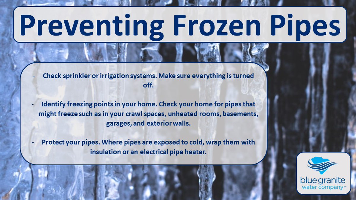 BlueGraniteWCo's tweet photo. Keep pipes from freezing this winter! https://t.co/dJpLITdvat