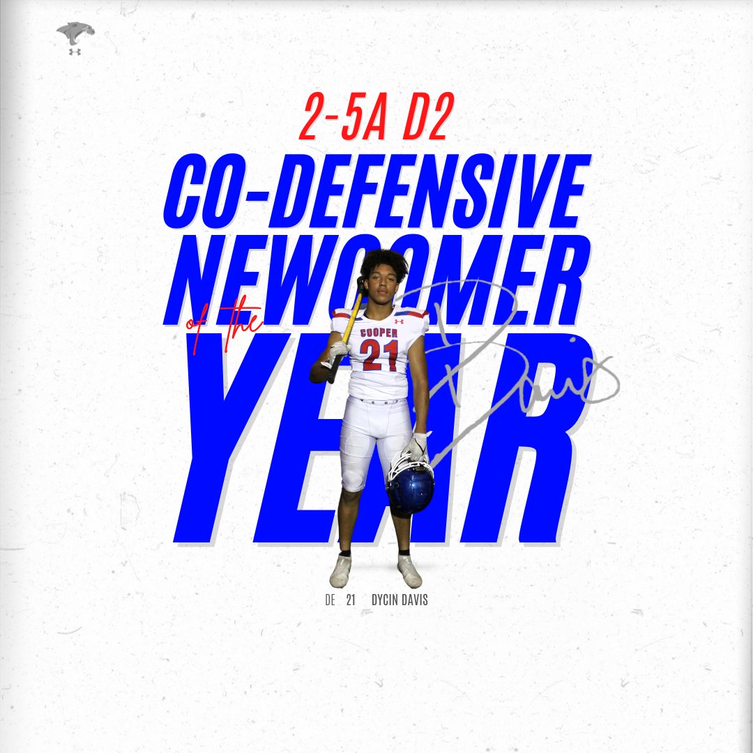 Coopercoogs1's tweet photo. Co-Defensive Newcomer of the Year: 
#21 Dycin Davis (FR) - DL 
#StepHarder #TCW #GPS https://t.co/Sb3m73SGMp