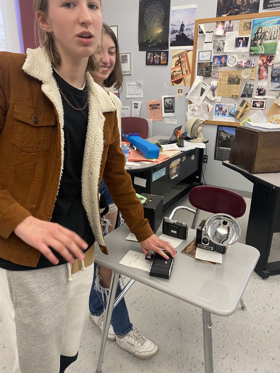 History Club meeting! We looked at the history of cameras #history #objectbasedlearning