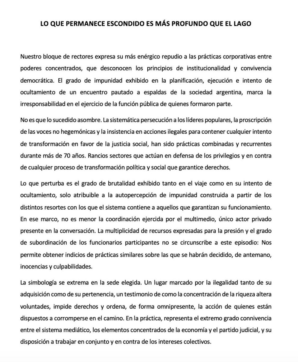 GermanOestmann's tweet photo. Comparto declaración del Bloque Peronista de Rectores y Rectoras de Universidades Nacionales https://t.co/jt40ooTYhH