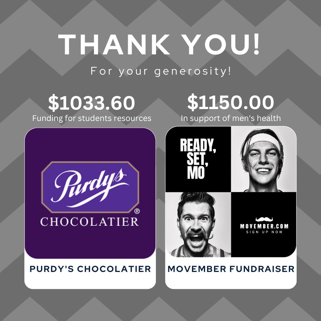 A huge thank you to all of you who supported NSA during our Purdy’s fundraiser and Movember campaign! 

Your generosity helped us raise $1033.60 to support our Active Pursuits &amp; Outdoor Leadership program, and helped raise $1150 in support of men’s health and @movember 🥸👏