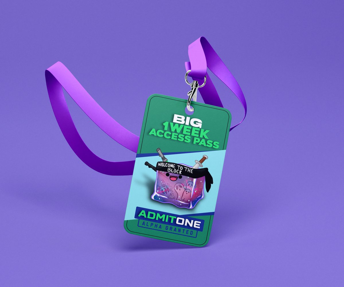 Jellycubes_nft's tweet photo. 🎟️ 1 Week BIG Pass 🎟️

To celebrate BIG Tuesday we are giving out passes! 🔥

To enter:
1⃣ ❤️ &amp; 🔁
2⃣ Tag a few communities we should drop some passes to
3⃣ Make sure you're following

The communities that get tagged the most will get 10 Passes!

Results 48 hours!

#CNFTGiveaway https://t.co/k7eNZfF1uK