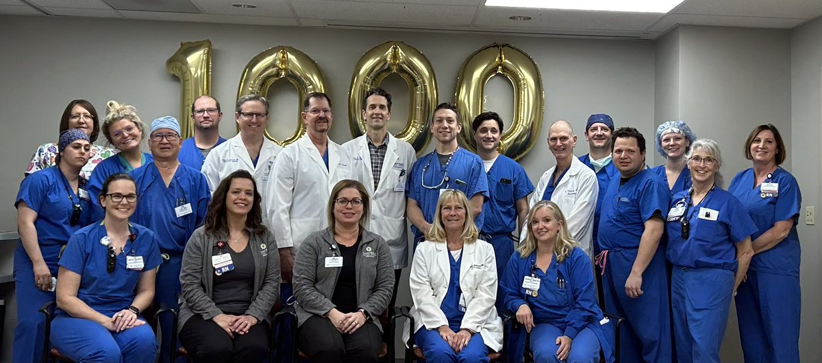 1000! proud #TAVR program to hit this big milestone - testament to a 💪 ❤️team - <a href="/MissouriBaptist/">Missouri Baptist</a> <a href="/BJC_HealthCare/">BJC HealthCare</a> Started by Drs.Mauney and Kopitsky , now Baker, Trimmer, Scharff and Shpigel - Coordinators Summers and Sitner - Cath lab, echo, anesthesia, OR support - great  team!