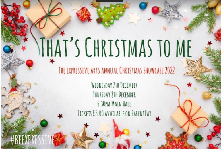 dphs's tweet photo. That’s Christmas to me debuts tomorrow. Our annual Expressive Arts showcase.

Tickets available on ParentPay £5. Show begins at 6.30pm. 

#BEexpressive
#BEchristmassy https://t.co/dYj97ikPvH