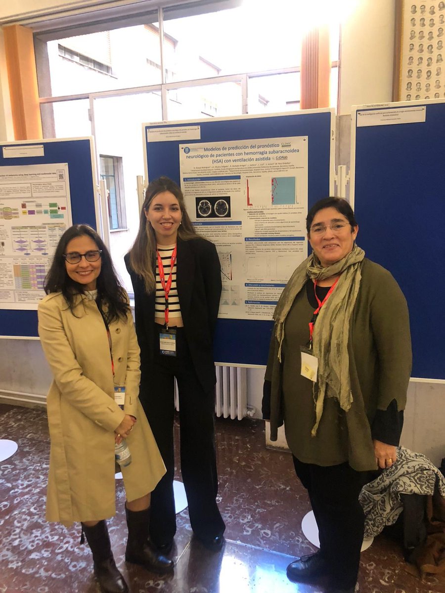 Luis_Edo_Mujica's tweet photo. Nuestra compañera de investigación Magda Ruiz del grupo @codalab_upc  y la recién egresada de la @EEBE_UPC, Helena Araujo presentando nuestro trabajo en el congreso de Ingeniería Biomédica @CASEIB2022 https://t.co/iLwqtg5fkU