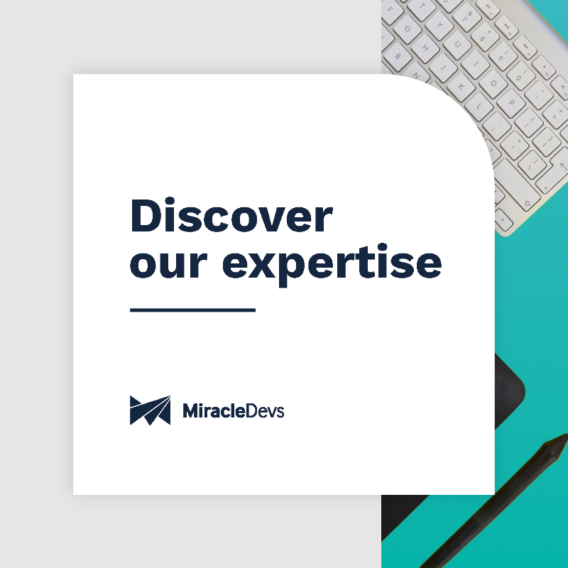 MiracleDevs's tweet photo. ✅ Our three core #services help companies embrace #technology and drive solid results.