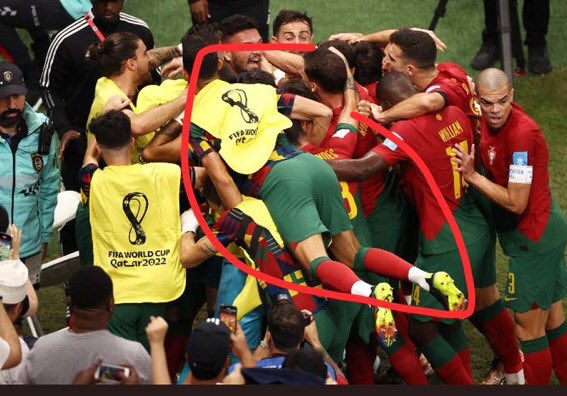 7777Goatnaldo's tweet photo. This is Ronaldo celebrating Portugal’s Goal today Vs Switzerland. The Media won’t show this as they have a clear agenda against him https://t.co/p7utqsSWlm