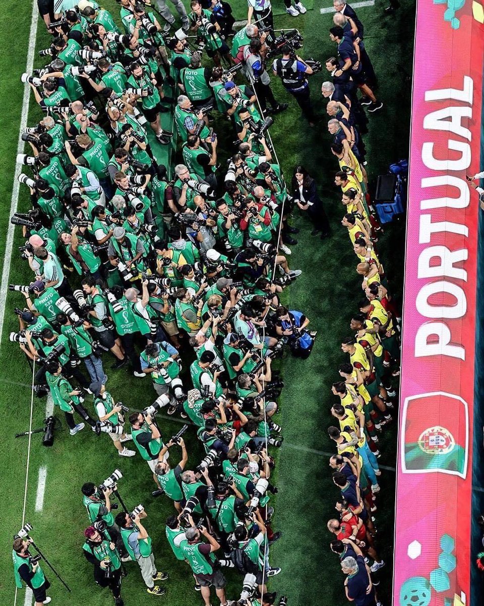 Footballtweet's tweet photo. Photographers only interested in one picture. 

#POR | #SUI | #FIFAWorldCup https://t.co/VKGDkEfUrn