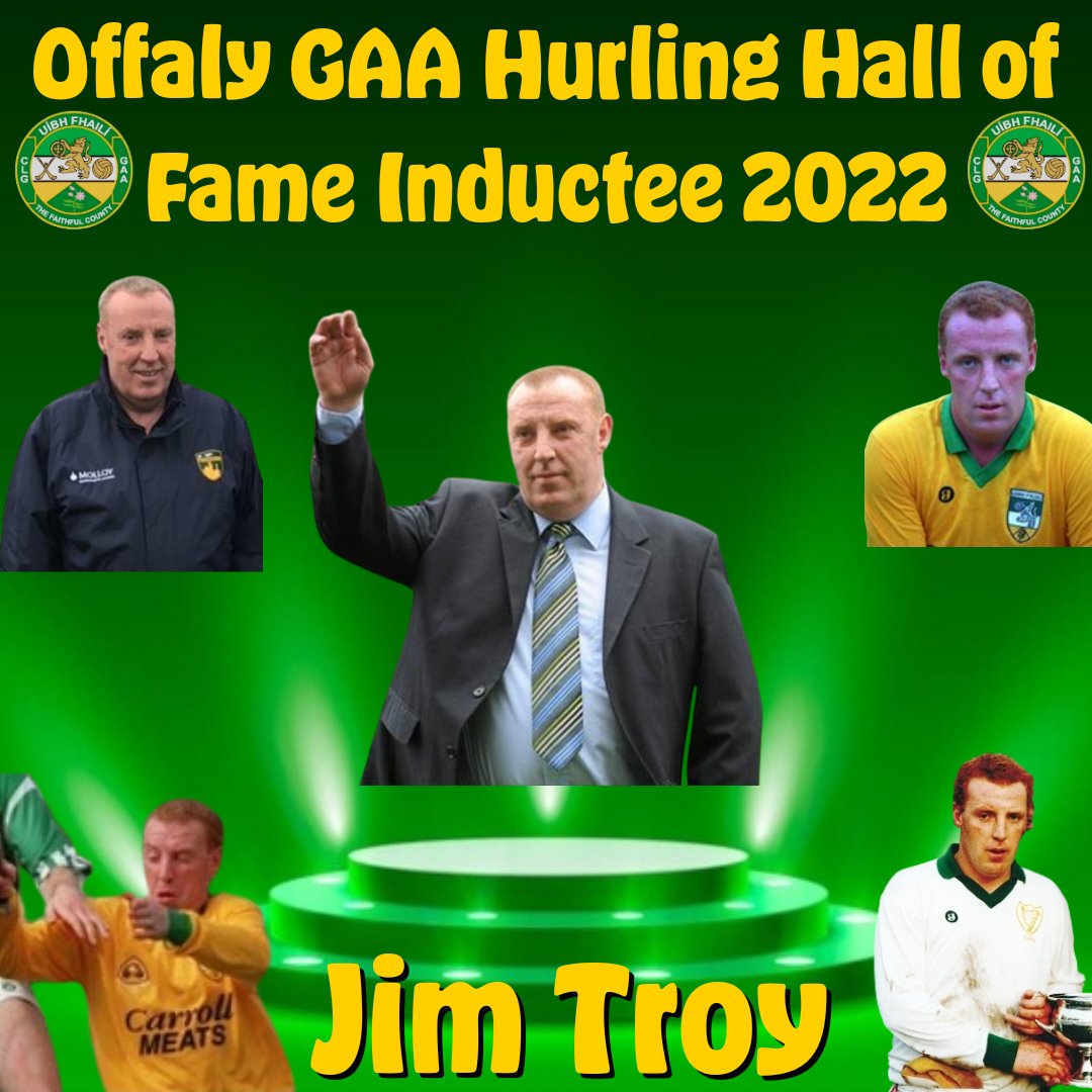 Offaly_GAA's tweet photo. Comhghairdeas to Jim Troy on being inducted into the @BridgeHouse1 @Offaly_GAA Hurling Hall of Fame for 2022. 1 Senior Club championship, 1 NHL, 2 Railway Cups, 8 Leinster titles and 3 All Ireland's. 

Big Jim, the Legend👏

Congratulations to Jim, his family and all @LusmaghGAA https://t.co/8anol8ci1A