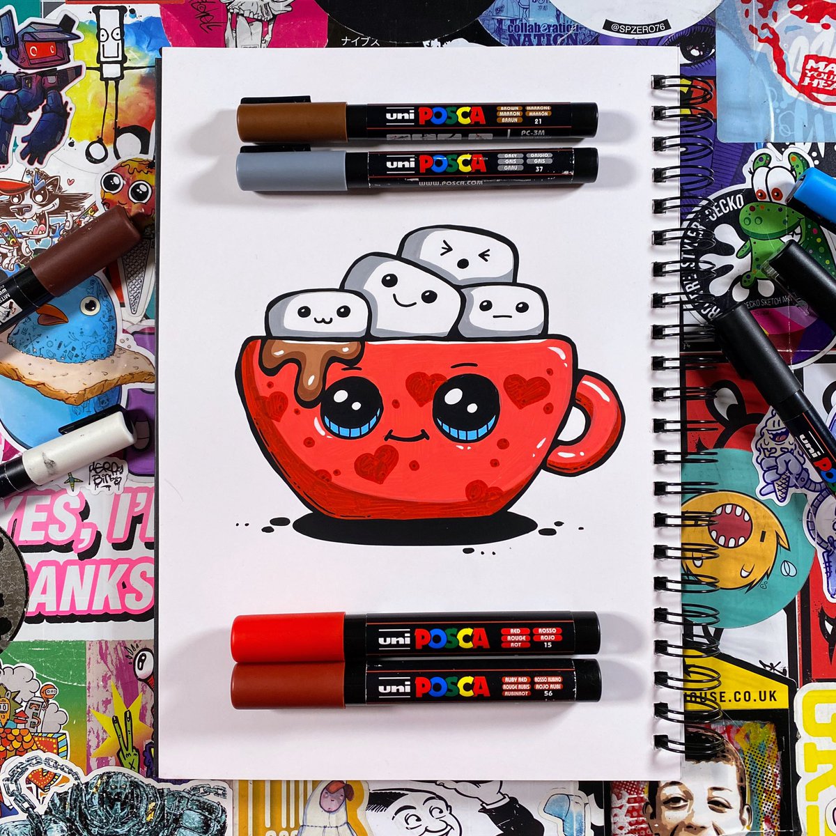 thekorpacademy's tweet photo. Todays doodle in Posca Club is too cute for the Korp Academy 🥺 #howtodraw #drawingtutorial #poscaart #poscafeature #christmas https://t.co/Y4EptYzUpc