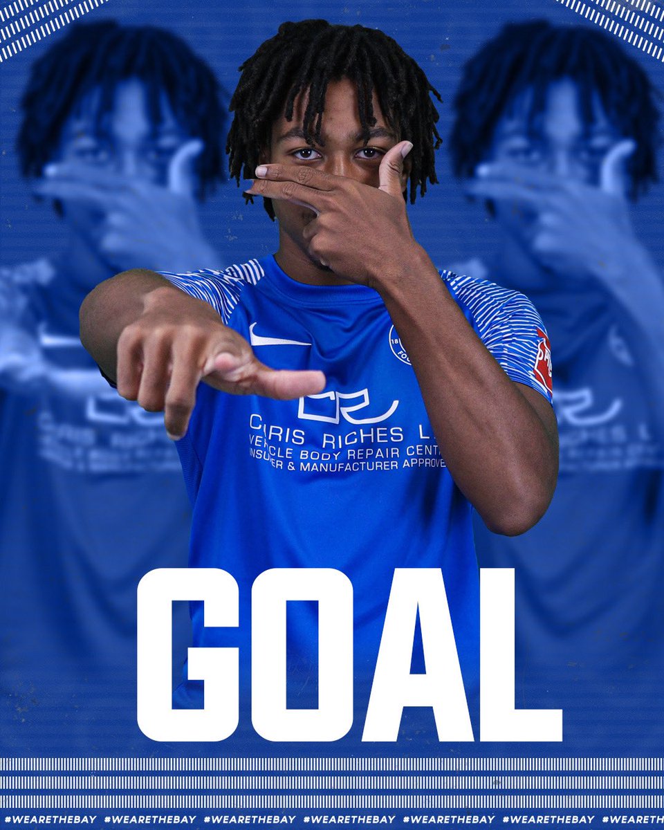 HerneBayFC's tweet photo. 3’ Eat, sleep, score, repeat ⚽️

Brilliant goal from Kymani, who makes the most of a defensive error to curl home from range.

HB 1 BT 0

#HBvBT #WeAreTheBay 🔵⚪️ https://t.co/ukAwTjSY9D