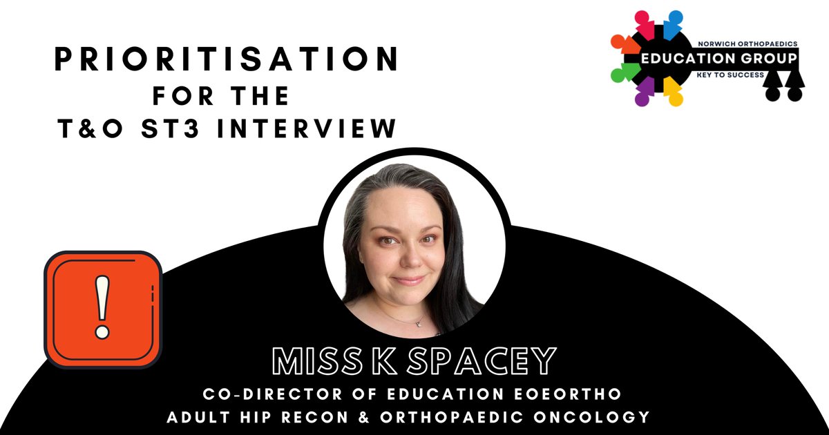 Week 17 for the ST3 Interview Prep course is Prioritisation Practice with <a href="/Pod_in_heels/">Kate Spacey</a> on 14/2/23 ! Sign up here to join our <a href="/MedAllApp/">MedAll</a> organisation: forms.gle/UwK5mUBPmWYkEG… ... all our content is available on demand for Members! <a href="/AnishPSangh/">Anish PS</a>  <a href="/eoeortho/">EoE Ortho</a> @WEATS_ortho