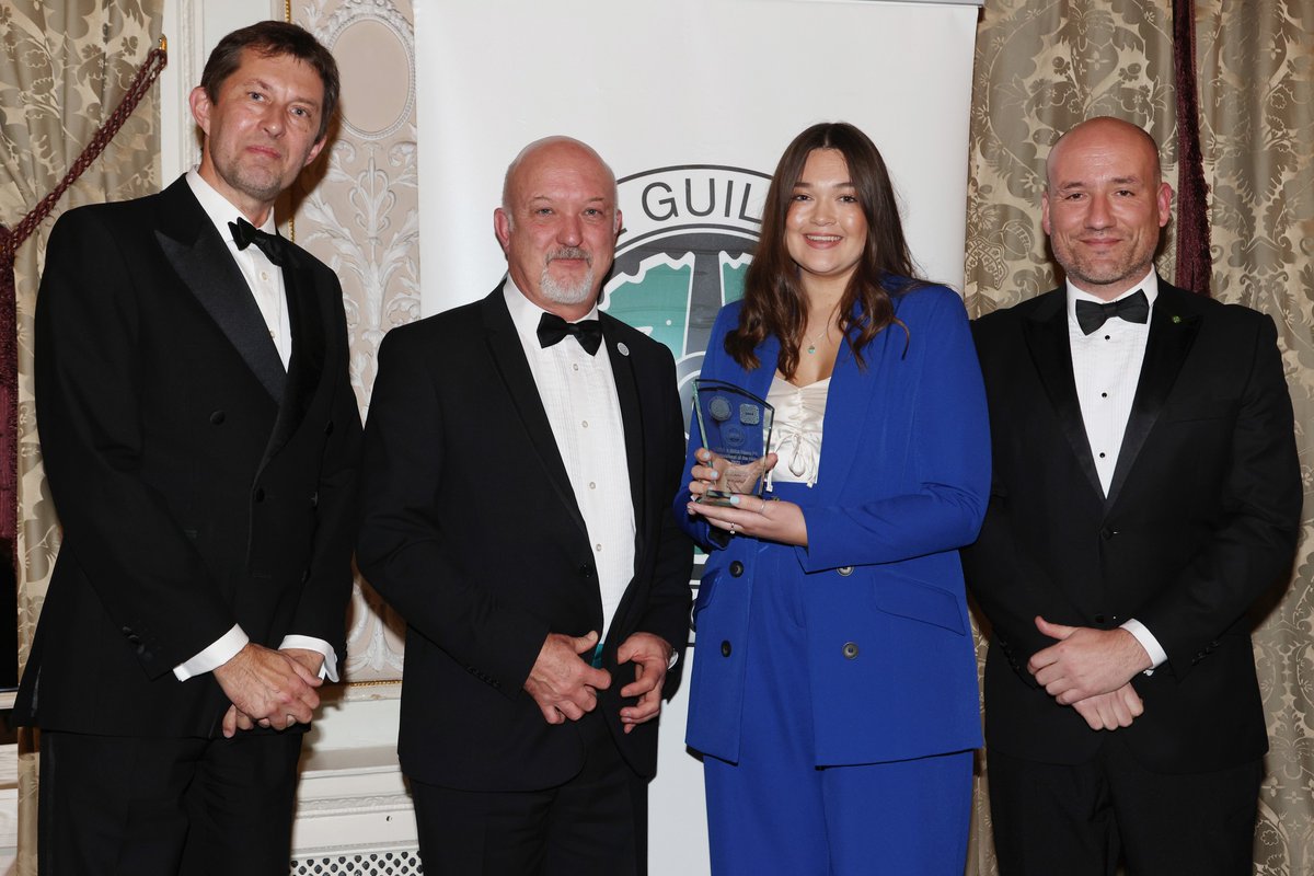 Announcing and congratulating new Young PR Professional of the Year Elizabeth Waddup, decided by MICA, <a href="/hcvauk/">hcvauk</a> &amp; <a href="/gomw_uk/">The GoMW</a> (repped left to right).  More about the award, and MICA's other work developing auto industry comms talent, at mica.org.uk/mica-and-guild…