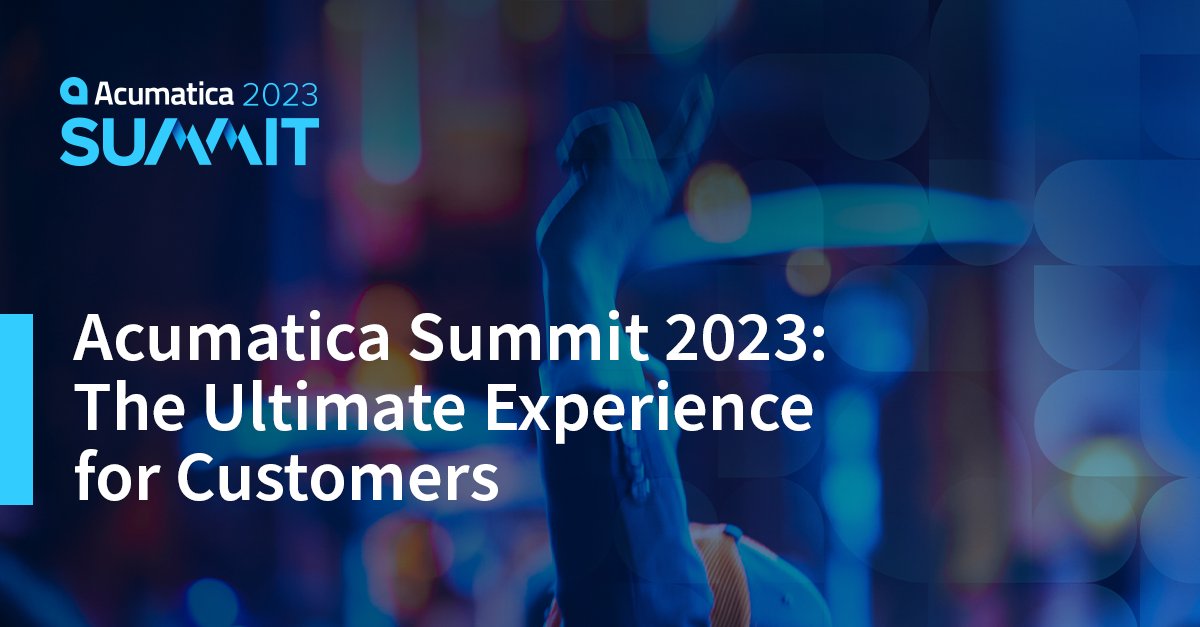 Acumatica's tweet photo. Acumatica Summit is so valuable for current and prospective customers. But don't just take our word for it! Here's what a few of our customers have to say: https://t.co/zDAG1SsHoj
#AcumaticaSummit #AcumaticaCustomers https://t.co/TNdXJRYrbV