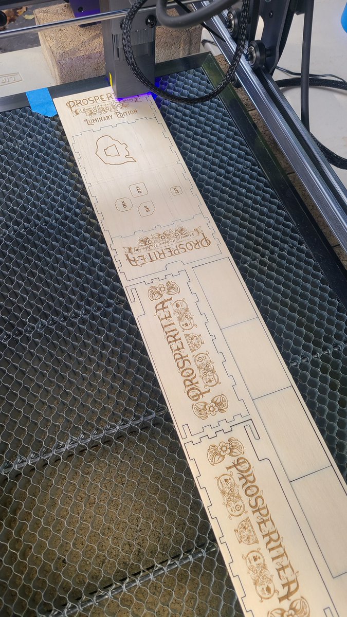 This is the view every day from sunup to sundown for the next week or so.

This smaller laser is incredible, but it definitely takes longer to create each box with the lower wattage. I'm working as fast as I can, but with as much precision as possible.
-Aven