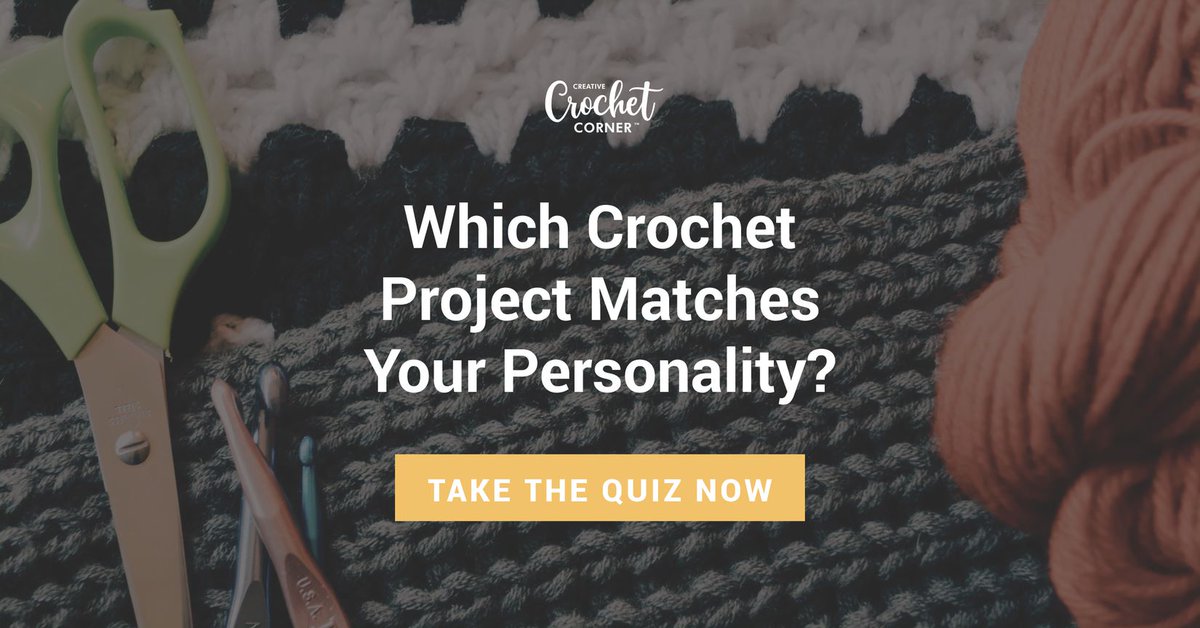 CrochetCCC's tweet image. Take our quiz to find out which crochet project matches your personality! Plus, you’ll get a free pattern to go along with the quiz. 🤩 bit.ly/3IP9Y1Y