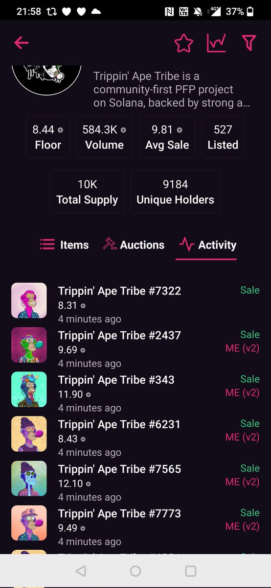 dandyhippoNFT's tweet photo. Copped six more apes, including my first skelly!! @trippinapes #trippinapenft #tribe #trippinape https://t.co/iMwEPEbnfP