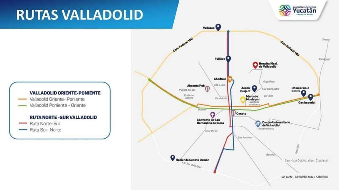 MauVila's tweet photo. Transformamos el transporte público en el interior del estado. 
 
#Valladolid contará con un nuevo circuito y dos nuevas rutas integradas al Sistema de Transporte “Va y Ven” que tendrán una frecuencia de 30 minutos, con autobuses de accesibilidad universal ... (1/2) https://t.co/TTbUtXHR82